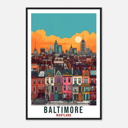 Baltimore Travel Print Maryland Home Decoration USA City Wall Art Gift Wall Hanging Art Lover Maryland Artwork Baltimore Travel Poster
