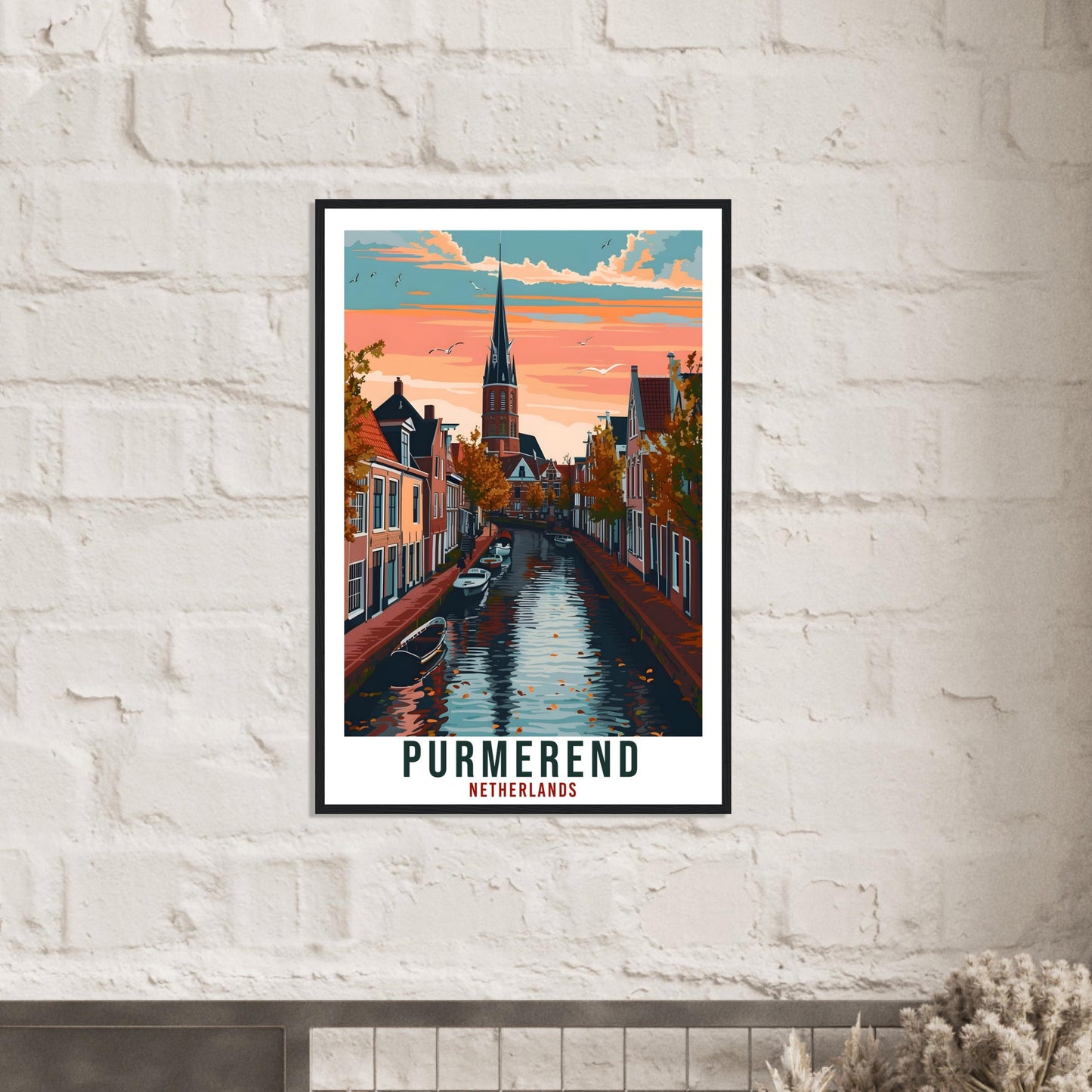 Purmerend Travel Print Wall Art Purmerend Wall Hanging Home Décor Gift Art Lovers Netherlands Artwork Gift Print Purmerend Landmark Poster