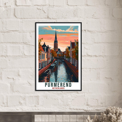 Purmerend Travel Print Wall Art Purmerend Wall Hanging Home Décor Gift Art Lovers Netherlands Artwork Gift Print Purmerend Landmark Poster