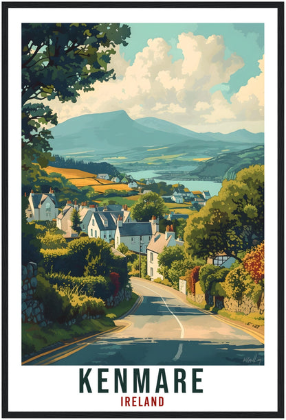 Kenmare Travel Print Ireland Home Decoration Kenmare Irish Wall Art Gift Wall Hanging Art Lover Irish Artwork Ireland Kenmare Travel Poster