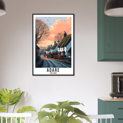 Adare Travel Print Ireland Home Decoration Adare Irish Town Wall Art Gift Wall Hanging Art Lover Irish Artwork Ireland Adare Travel Poster
