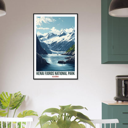 Kenai Fjords National Park Alaska USA Travel Print Wall Art Wall Hanging Home Décor Kenai Fjords Gift Travel Art USA Artwork Travel Poster