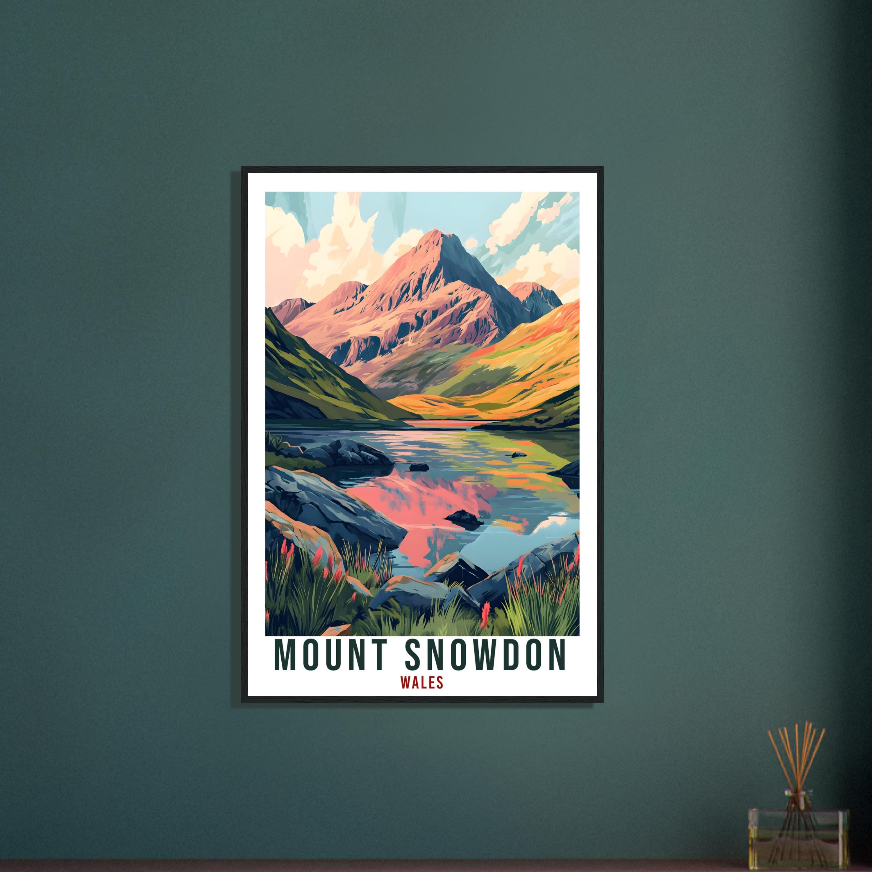 Mount Snowdon Travel Print Wales Home Decor Mount Snowdon Wall Art Wall Hanging Art Lover Wales Artwork Travel Poster Mount Snowdon Art Gift
