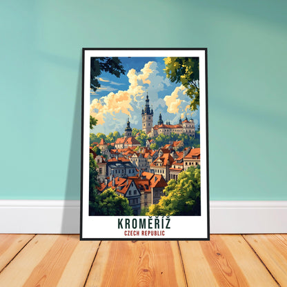 Kroměříž Travel Print Czechia Home Decor Kroměříž Wall Art Gift Wall Hanging Art Lover Kroměříž Czech Republic Artwork Travel Poster Artwork
