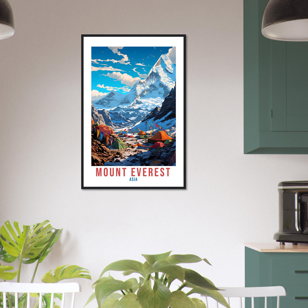 Mount Everest Travel Print Wall Art Mount Everest Wall Hanging Base Camp Mount Everest Gift Mountain Landscape Wall Art China Travel Print