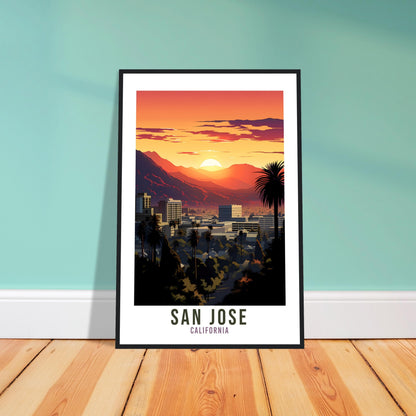 San Jose Travel Print San Jose California Wall Art San Jose Travel Poster Home Decor San Jose Art Lovers California Gift San Jose Travel Art