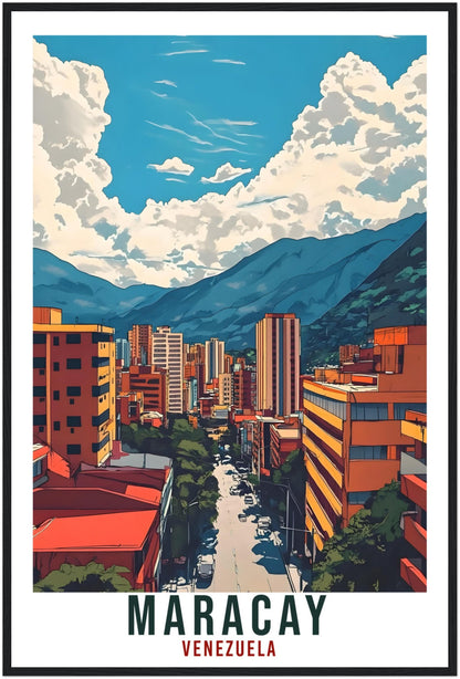 Maracay Travel Print Venezuela Home Decor Maracay Wall Art Gift Wall Hanging Art Lover Maracay Venezuelan Artwork Travel Poster Travel Gift