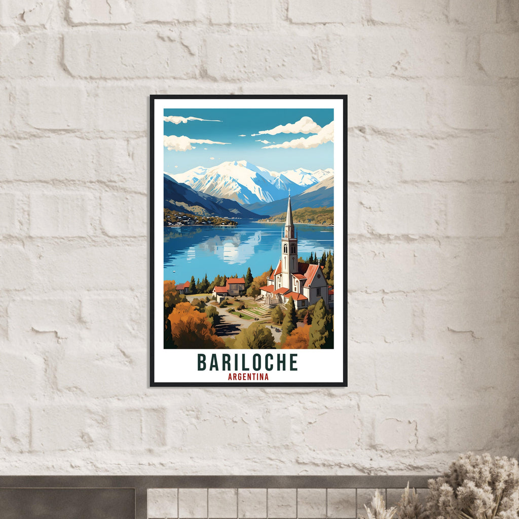 Bariloche Travel Poster Wall Art Bariloche Argentina City Landscape Artwork Bariloche Art Gifts Bariloche Travel Print Argentinian Art Lover