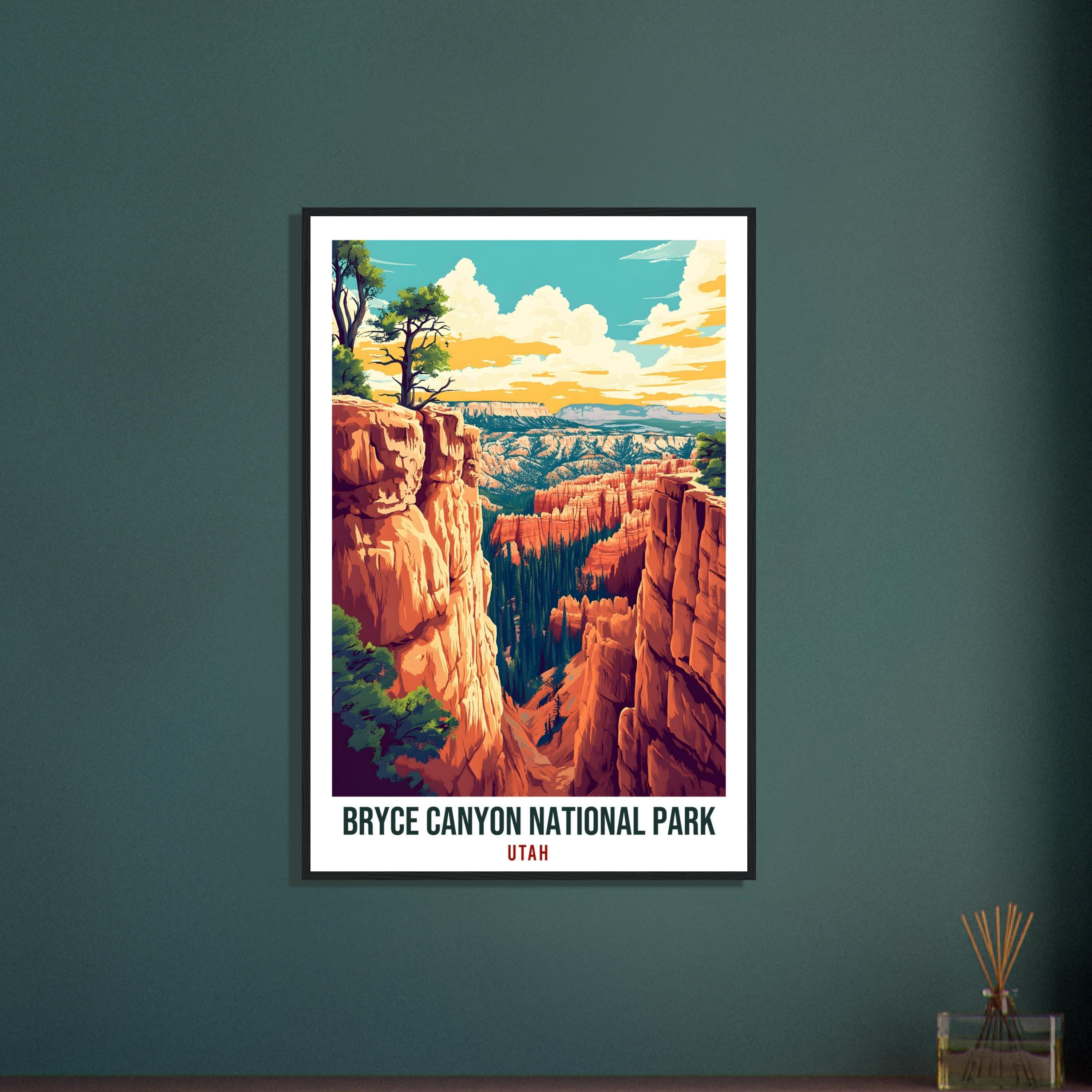 Bryce Canyon National Park Utah USA Travel Print Wall Art Wall Hanging Home Décor Bryce Canyon Gift Travel Art US Utah Artwork Travel Poster