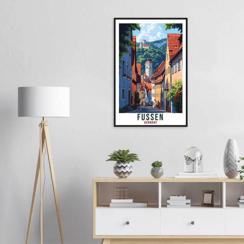 Fussen Print Travel Gift Germany Home Decor Fussen German City Wall Art Gift Wall Hanging Art Lover Germany Artwork Fussen Travel Poster