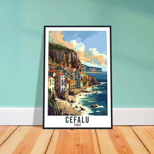 Cefalu Travel Print Italy Wall Sicily Art Wall Hanging Home Living Décor Cefalu Gift Art Lovers Gift Italy Artwork Italian Travel Poster