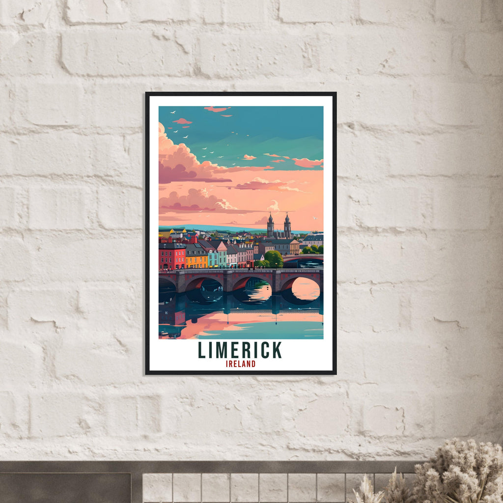 Limerick Travel Print Ireland Wall Art Wall Hanging Home Living Décor Limerick Gift Art Lovers Gift Irish Artwork Gift Ireland Travel Poster