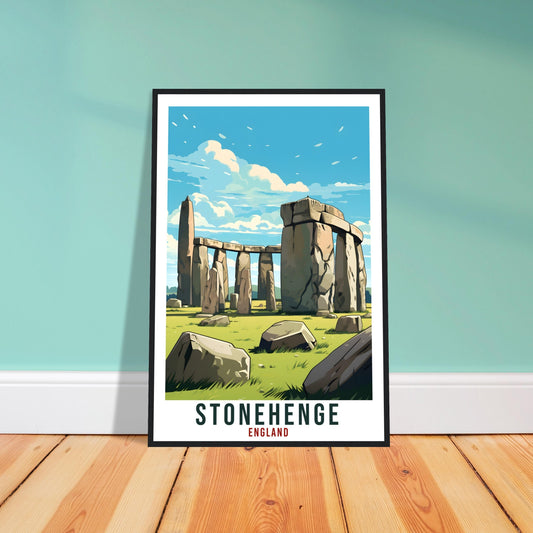 Stonehenge Travel Print English Wall Art Home Decor Wall Hanging Travel Art Gift Stonehenge Travel Poster England Landscape Artwork Gift