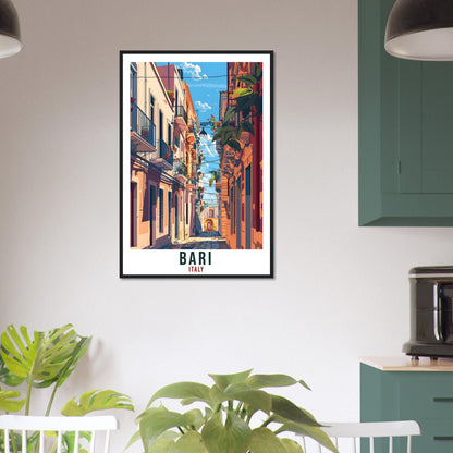 Bari Travel Print Italy Wall Art Bari Wall Hanging Home Living Décor Bari Gift Art Lovers Gift Italy Artwork Gift Italian Travel Poster