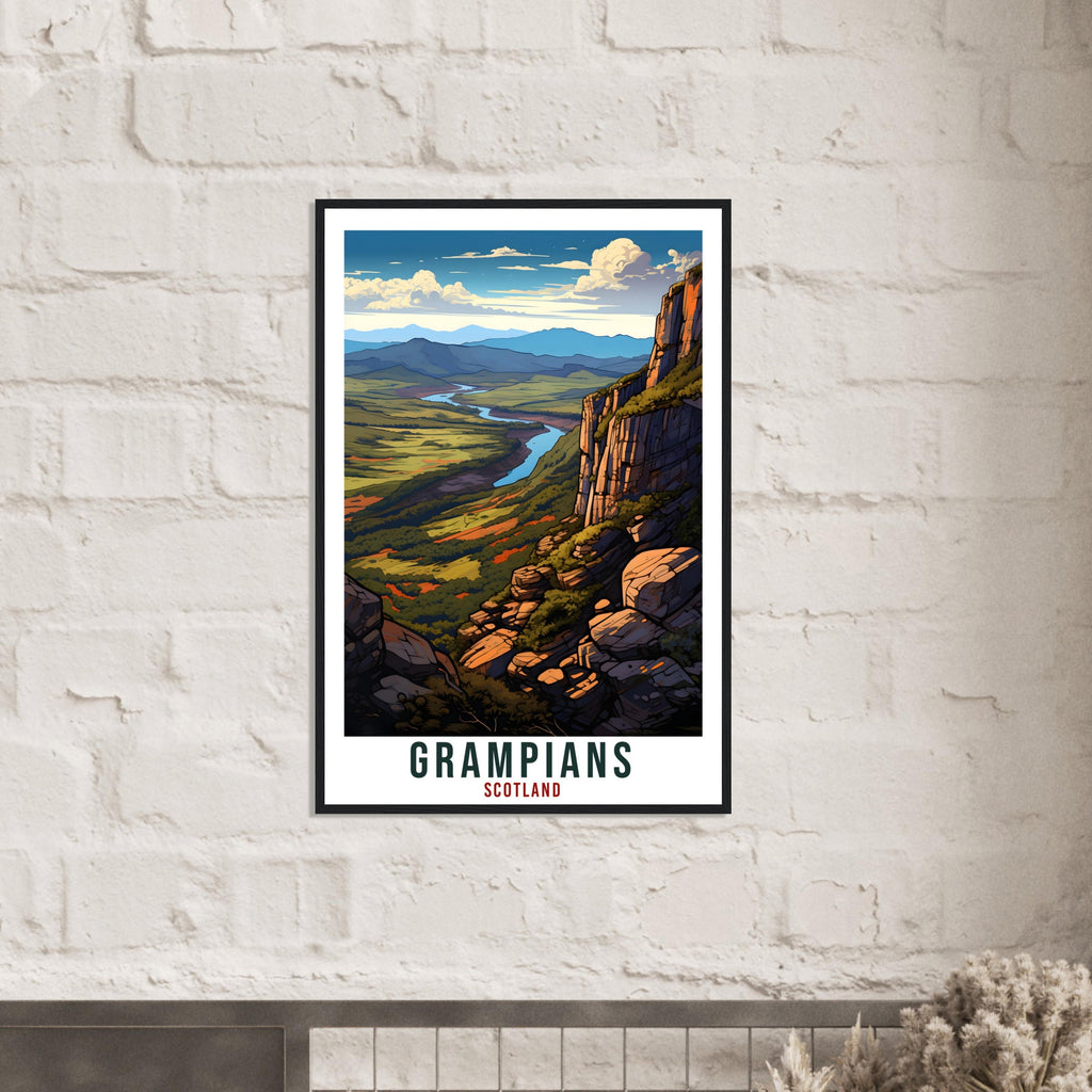 Grampians Travel Print Scotland Wall Art Home Decor Wall Hanging Travel Gift Grampians Travel Poster Scotland Landscape Artwork Art Lover