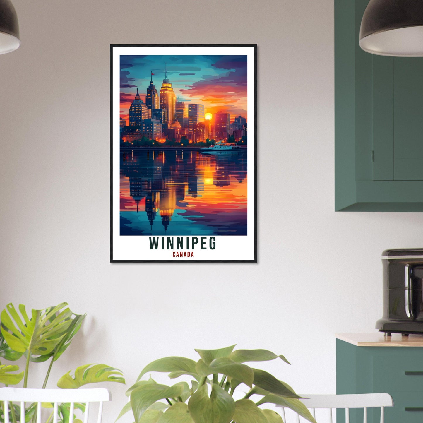 Winnipeg Travel Print Canada Home Decor Winnipeg Wall Art Gift Wall Hanging Art Lover Winnipeg Canadian Artwork Travel Poster Manitoba Art