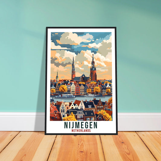 Nijmegen Travel Print Holland Wall Art Wall Hanging Home Décor Nijmegen Gift Art Lover Gift Dutch Artwork Gift The Netherlands Travel Poster