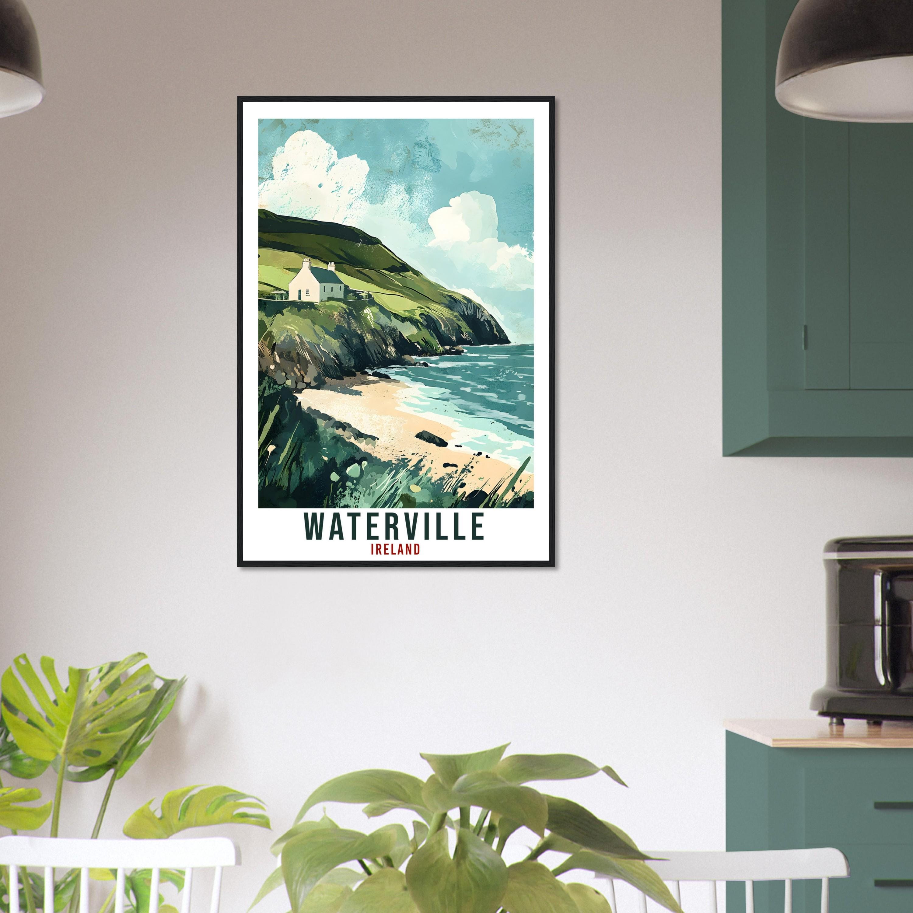 Waterville Travel Print Ireland Home Decor Waterville Wall Art Wall Hanging Art Lover Irish Artwork Travel Poster Waterville Ireland Travel