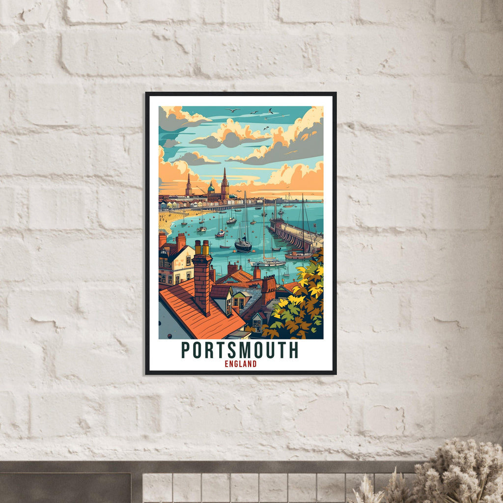 Portsmouth Travel Print Wall Art Wall Hanging Home Living Décor Portsmouth Gift Art Lovers Gift UK Artwork Gift Print England Travel Poster