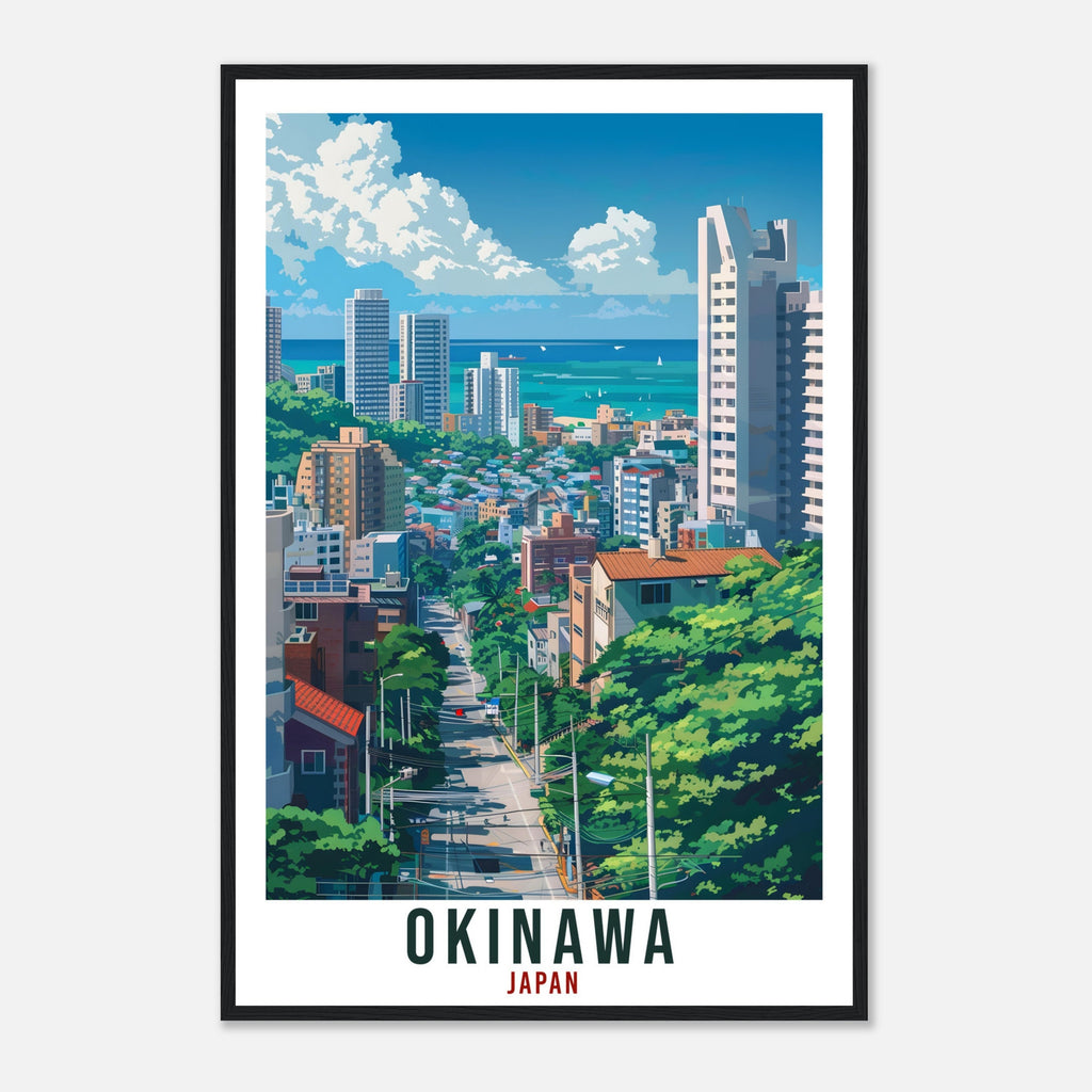 Okinawa Travel Print Japan Home Decoration Wall Art Gift Wall Hanging Art Lover Japanese Artwork Japan Okinawa Travel Poster Cityscape Print