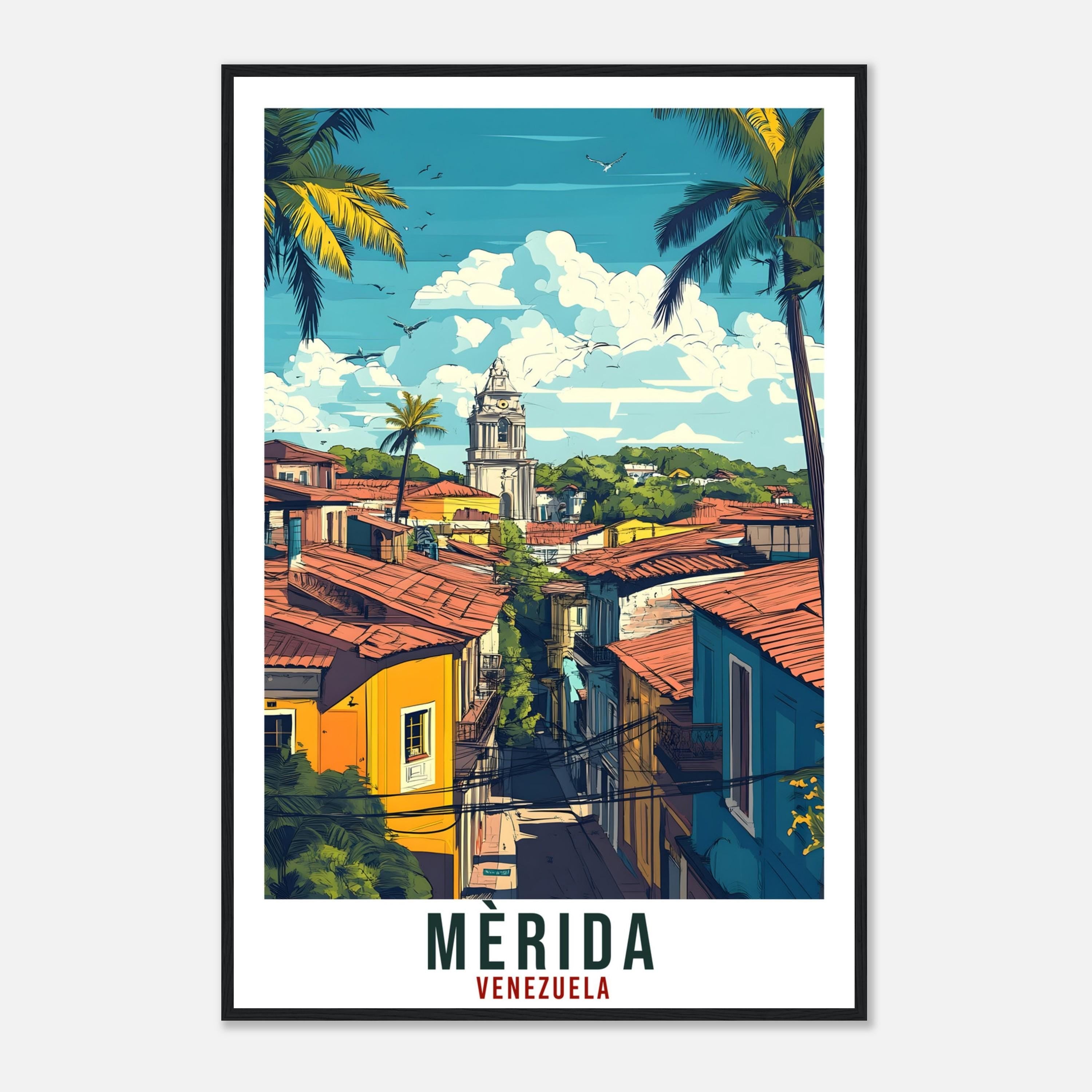 Mèrida Travel Print Venezuela Home Decor Mèrida Wall Art Gift Wall Hanging Art Lover Mèrida Venezuelan Artwork Travel Poster Travel Art