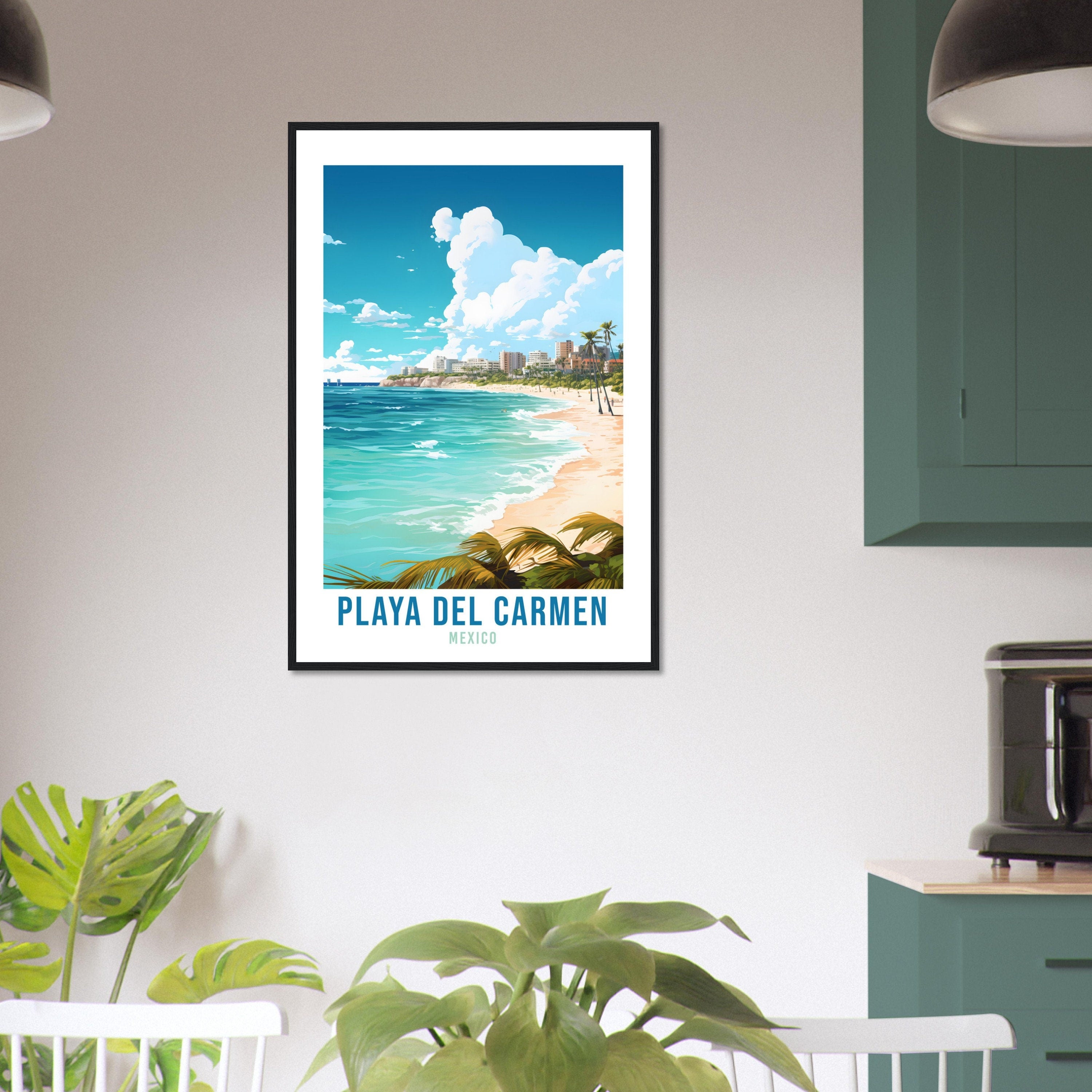 Playa Del Carmen Travel Print Wall Art Playa Del Carmen BeachArt Wall Hanging Travel Poster Mexico Home Decor Mexico Travel Gift Art Lovers