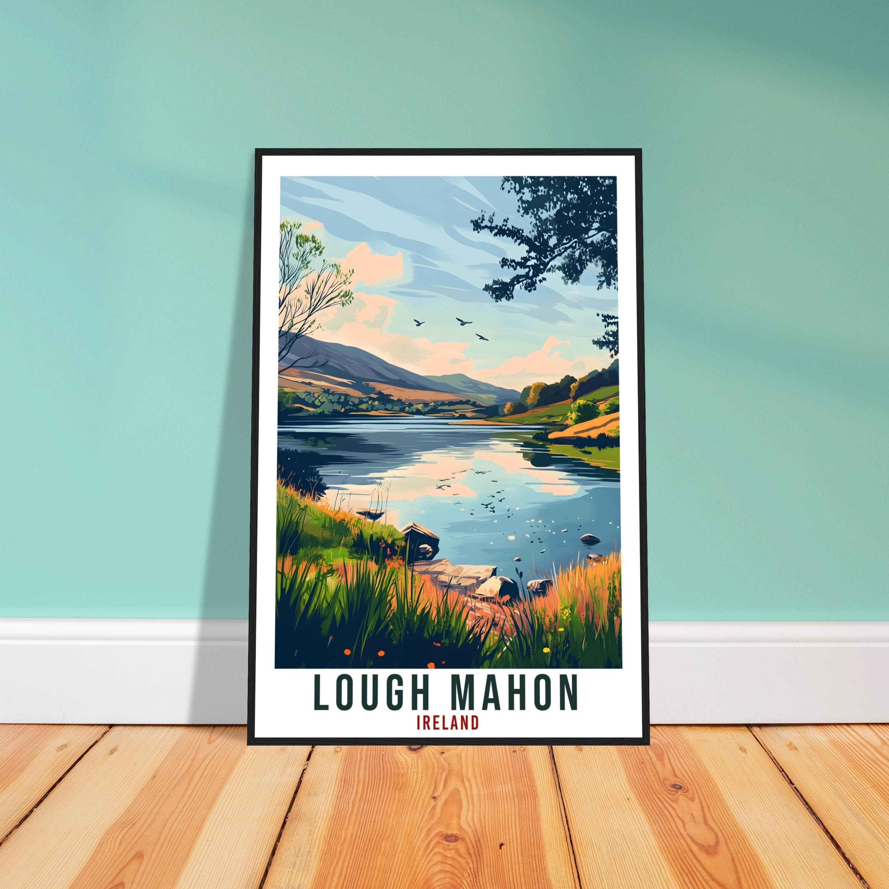 Lough Mahon Travel Print Ireland Decor Cork Wall Art Gift Wall Hanging Art Lover Lough Mahon Irish Artwork Travel Poster Ireland Travel Art