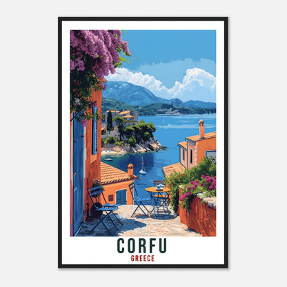 Corfu Travel Print Greece Home Decoration Corfu Greek Island Wall Art Gift Wall Hanging Art Lover Greece Artwork Corfu Travel Poster Gift