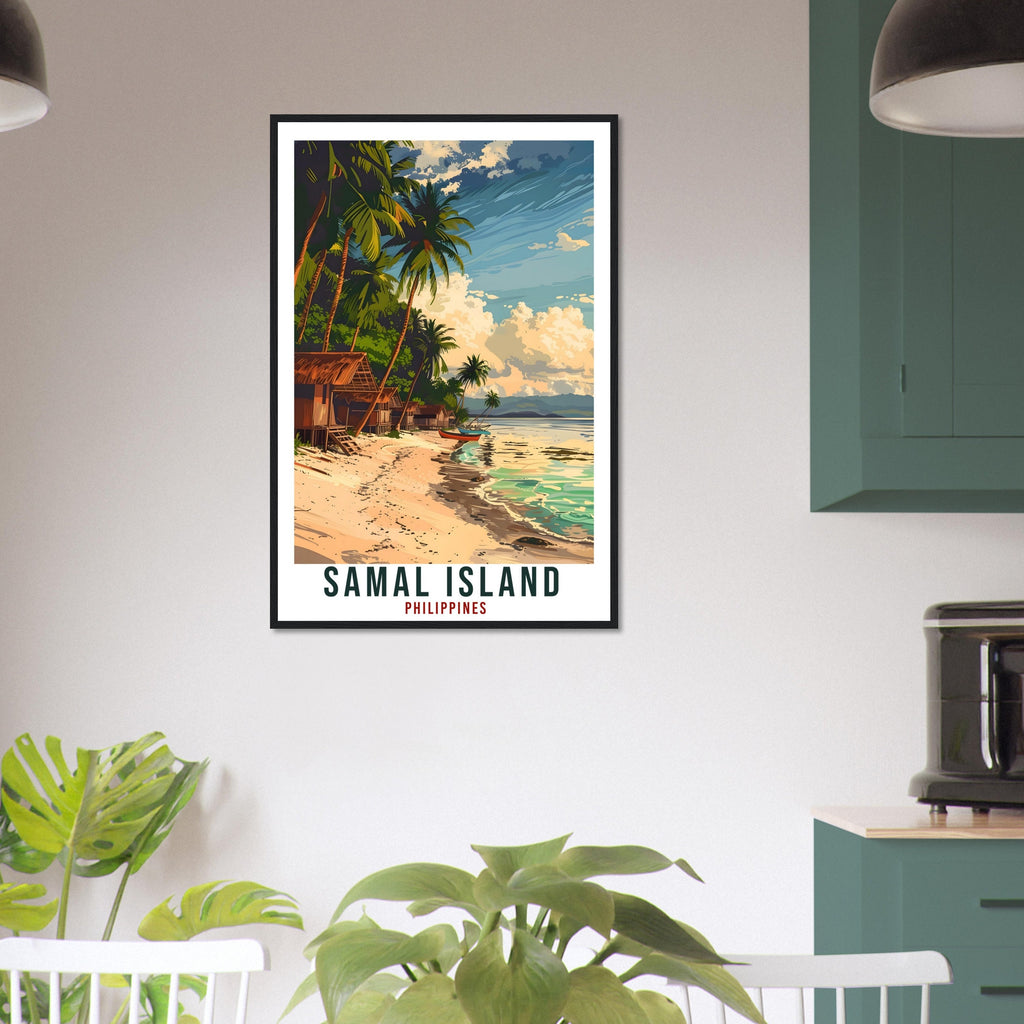 Samal Island Philippines Travel Print Wall Art Wall Hanging Home Décor Samal Island Gift Artwork Travel Art Philippines Island Travel Poster