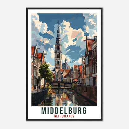 Middelburg Travel Print Holland Wall Art Wall Hanging Home Décor Middelburg Gift Art Lovers Dutch Artwork Gift The Netherlands Travel Poster