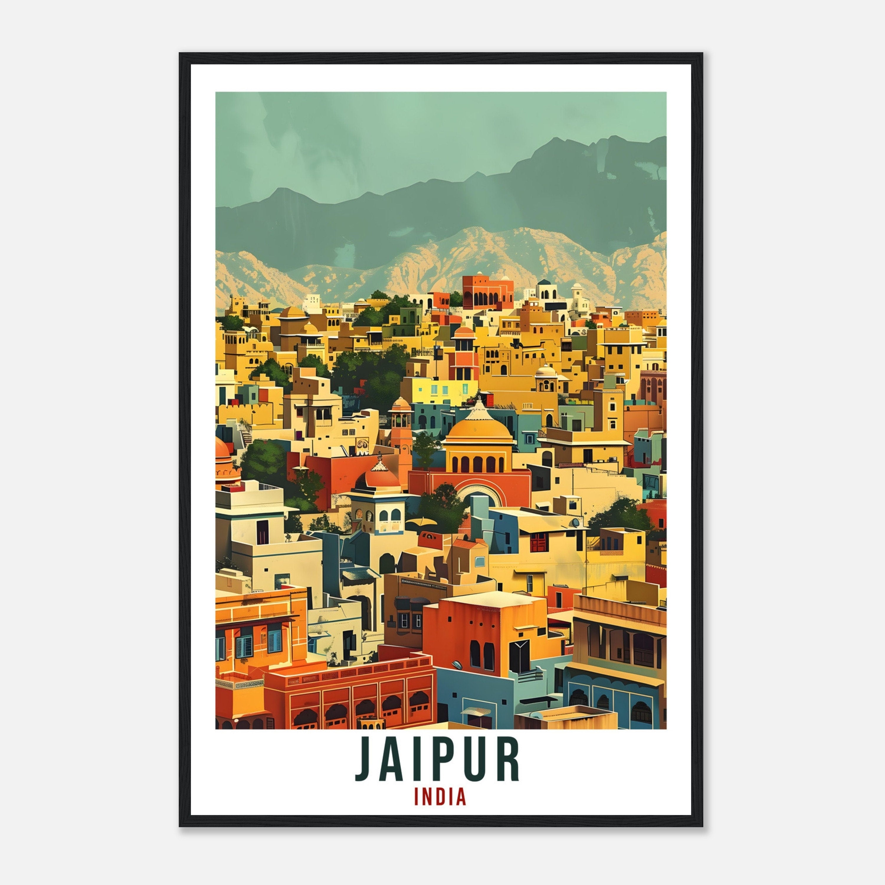 Jaipur Travel Print India Home Decoration Wall Art Gift Wall Hanging Art Lover Indian Artwork India Jaipur Travel Poster Cityscape Print