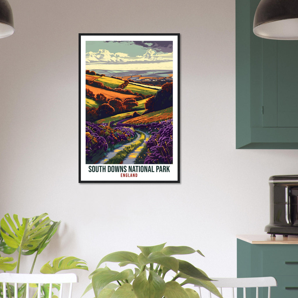 South Downs National Park Travel Print Wall Art Wall Hanging Home Décor South Downs Art Lovers Gift UK Artwork Gift England Travel Poster