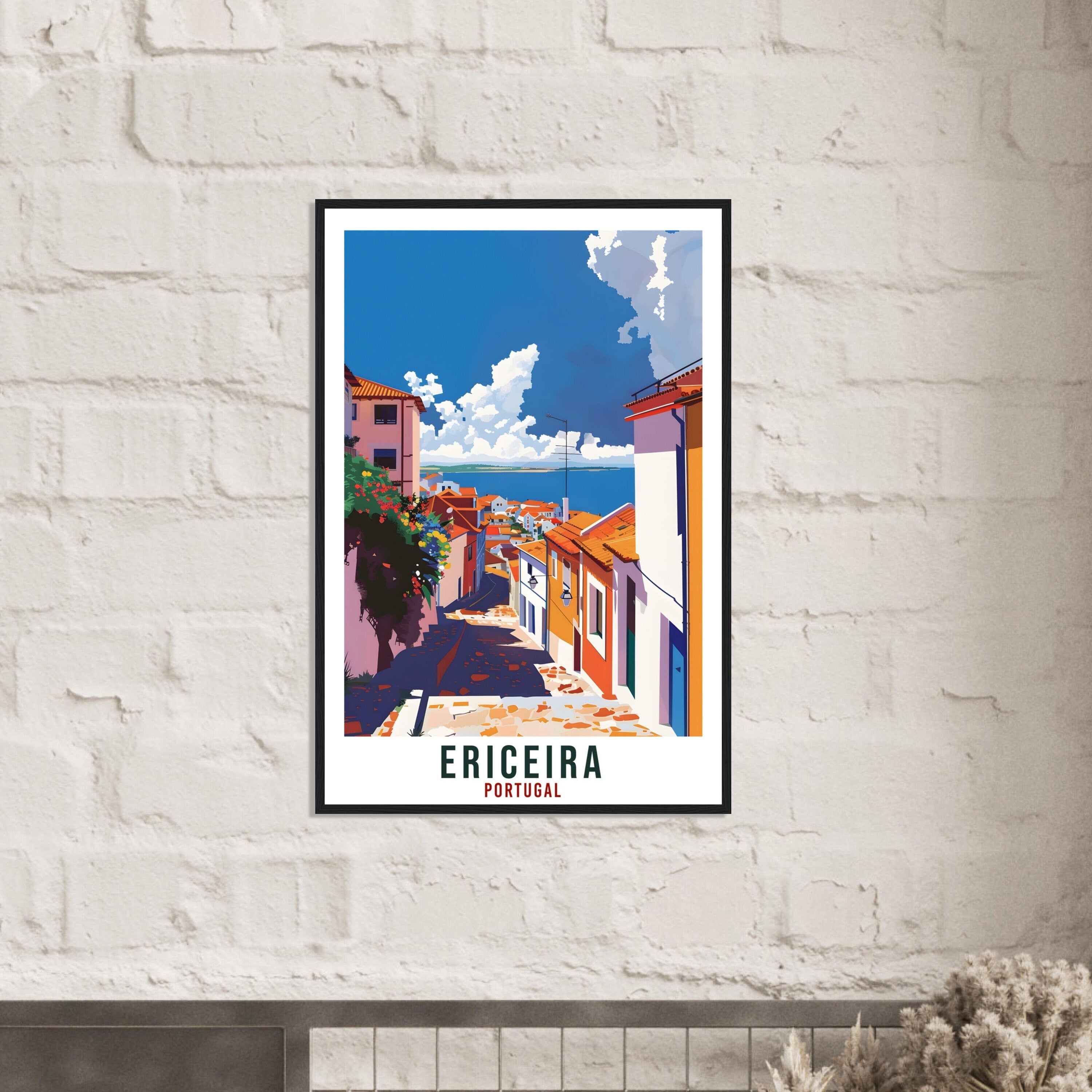 Ericeira Travel Print Portugal Wall Art Wall Hanging Home Décor Ericeira Gift Portugal Landmark Artwork Gift Portugal Holiday Travel Poster