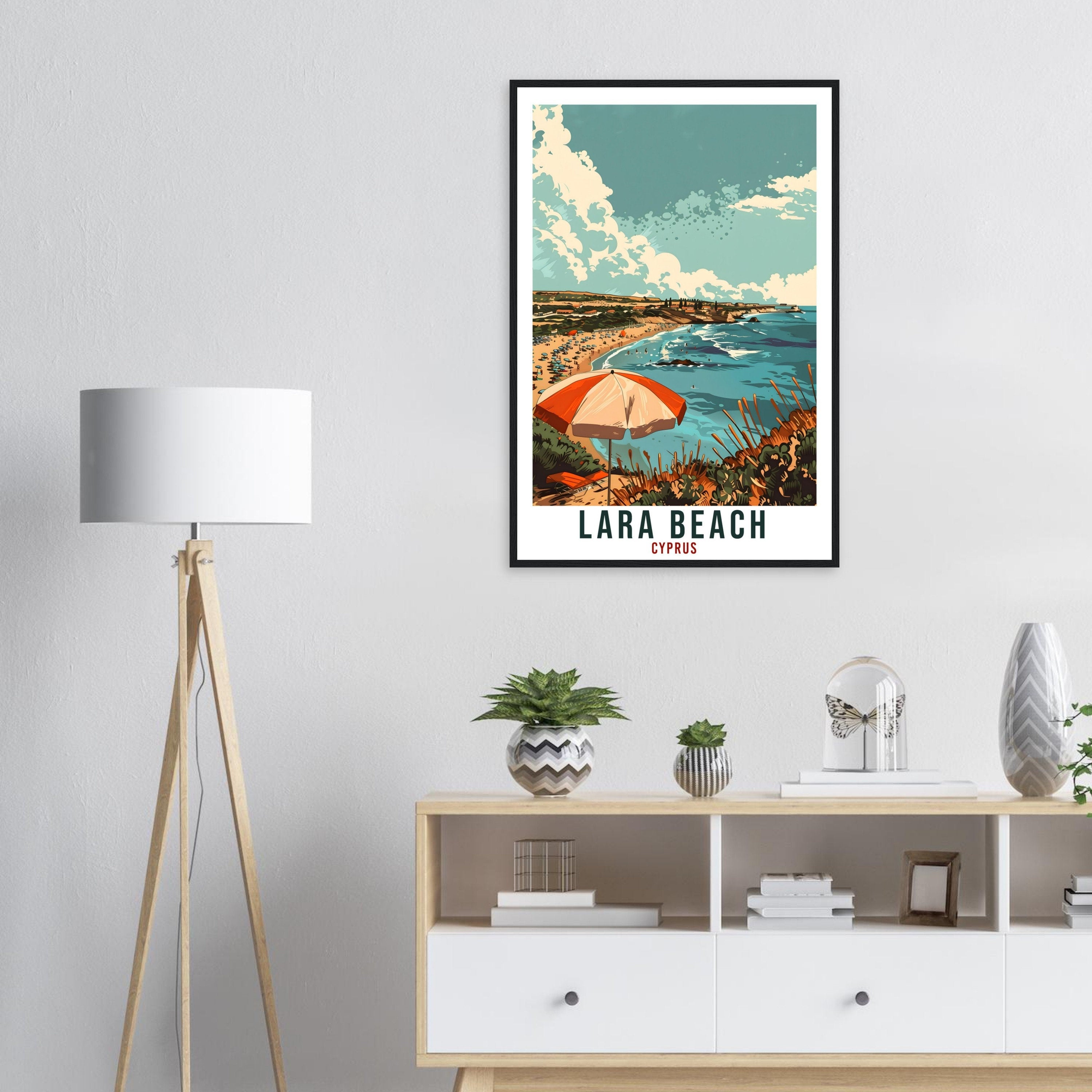 Lara Beach Cyprus Travel Print Cyprus Wall Art Wall Hanging Home Décor Lara Beach Gift Seaside Artwork Gift Cyprus Holiday Travel Poster