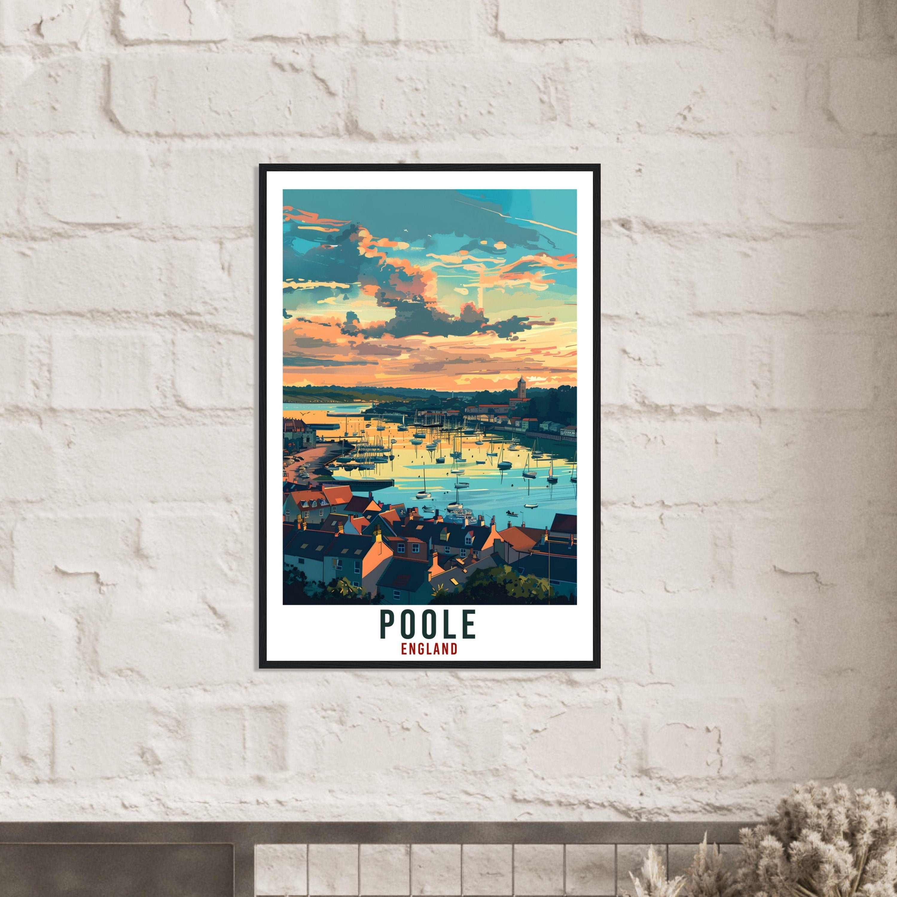 Poole Travel Print Wall Art Wall Hanging Home Living Décor Poole Gift Art Lovers Gift UK Artwork Gift Print Poole England Travel Poster
