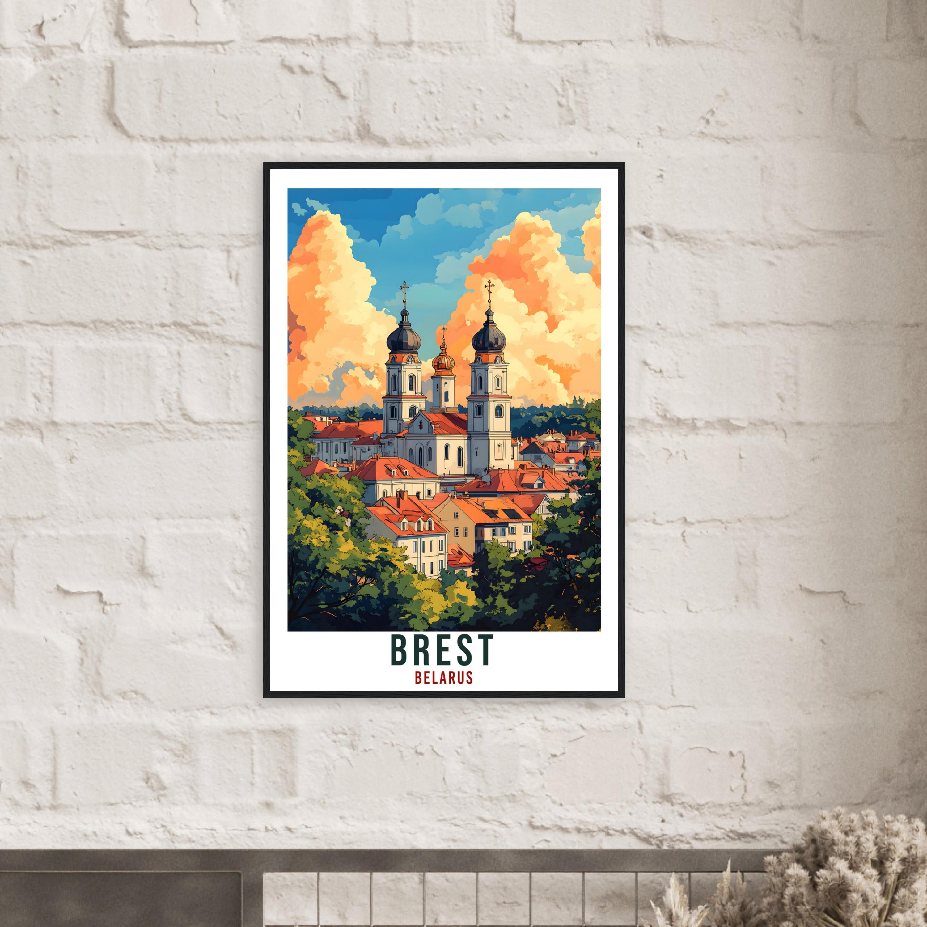 Brest Travel Print Belarus Home Decor Brest Belarus Wall Art Gift Wall Hanging Art Lover Brest Belarusian Artwork Travel Poster Art Belarus
