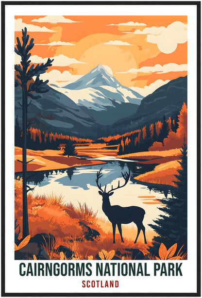 Cairngorms National Park Travel Print Scotland Decor Cairngorms Wall Art Wall Hanging Art Lover Scotland Artwork Travel Poster Cairngorms