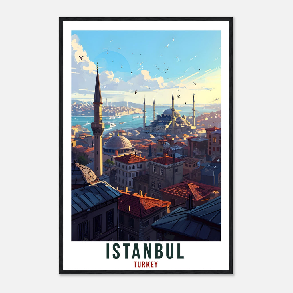 Istanbul Travel Print Wall Art Istanbul Turkey Wall Hanging Artwork Istanbul Art Gifts Istanbul Travel Poster Turkey Decor Art Lovers Gift