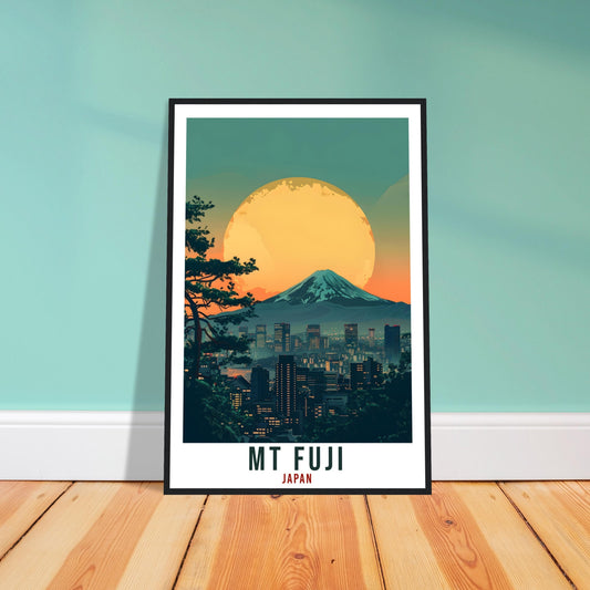 Mt Fuji Travel Print Japan Home Decoration Wall Art Gift Wall Hanging Art Lover Japanese Artwork Japan Mount Fuji Travel Poster Sunset Print