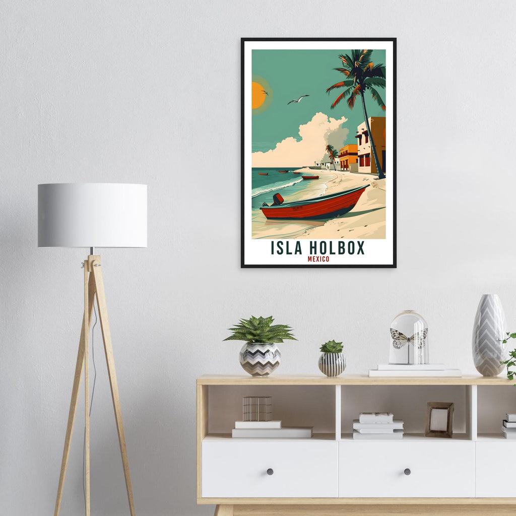 Isla Holbox Mexico Travel Print Mexico Wall Art Wall Hanging Home Décor Isla Holbox Gift Mexico Landmark Artwork South America Travel Poster