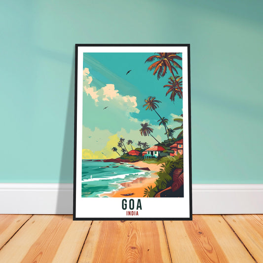 Goa Travel Poster India Home Decoration Goa Wall Art Gift Wall Hanging Art Lover Indian Artwork India Goa Travel Print Goa Beach Print