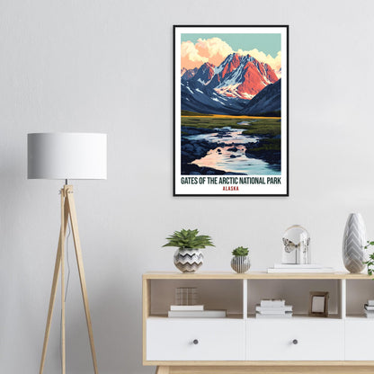 Gates Of The Arctic National Park Alaska USA Travel Print Wall Art Wall Hanging Home Décor Alaska Gift Travel Art USA Artwork Travel Poster