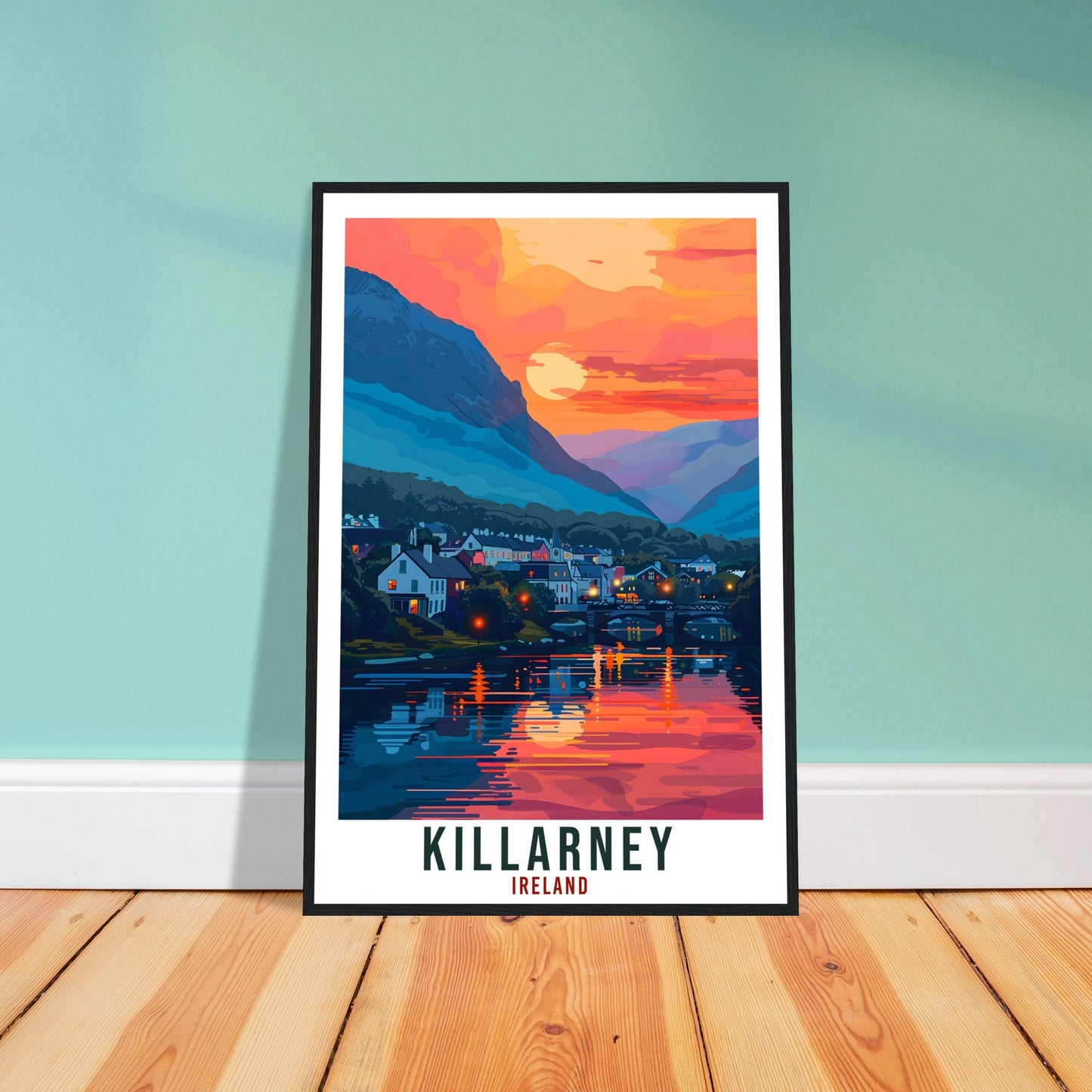 Killarney Travel Print Ireland Wall Art Wall Hanging Home Décor Killarney Gift Art Lovers Gift Irish Artwork Gift Ireland Travel Poster