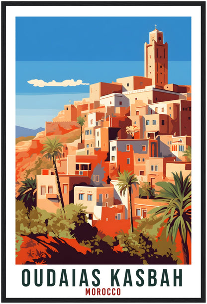 Oudaias Kasbah Morocco Travel Print Wall Art Wall Hanging Home Décor Oudaias Kasbah Gift Art Lovers Morocco Artwork Gift Print Africa Poster