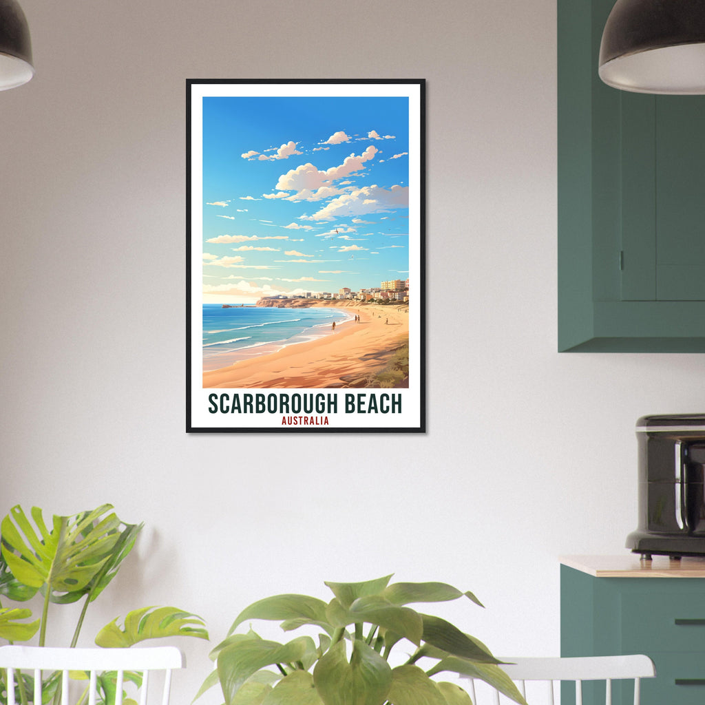 Scarborough Beach Travel Poster Wall Art Scarborough Australia Home Décor Artwork Art Gifts Travel Print Australian Beach Art Lovers Gift