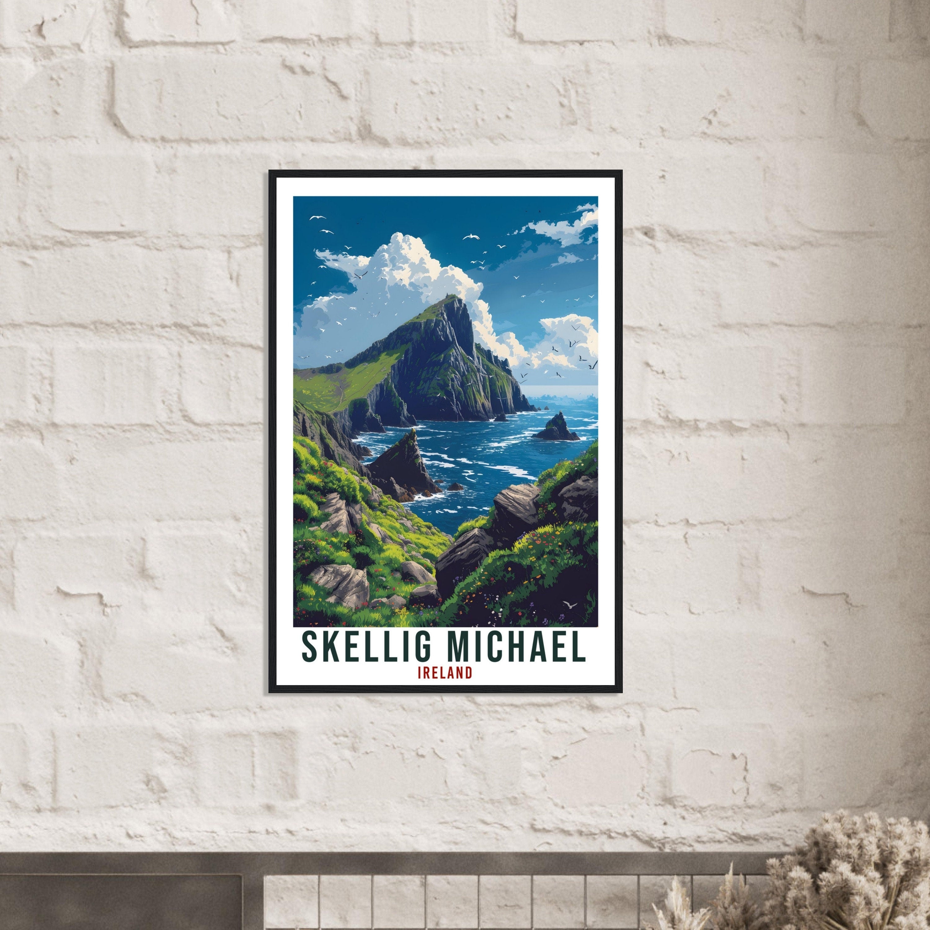 Skellig Michael Travel Print Kerry Ireland Coast Art Home Decoration Wall Art Wall Hanging Art Lover Artwork Ireland Skellig Michael Poster
