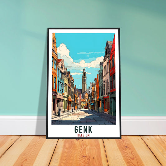 Genk Travel Print Wall Art Genk Belgium Home Décor Artwork Wall Hanging Genk Art Gifts Genk Travel Poster Belgian City Art Lovers Gift