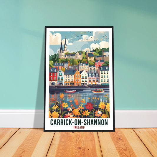 Carrick-On-Shannon Travel Print Ireland Wall Art Wall Hanging Home Living Décor Art Lovers Gift Irish Artwork Gift Ireland Travel Poster