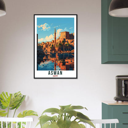 Aswan Egypt Travel Print Aswan Wall Art Wall Hanging Home Décor Aswan Gift Art Lovers Egypt Artwork Gift Print African Landmark Poster