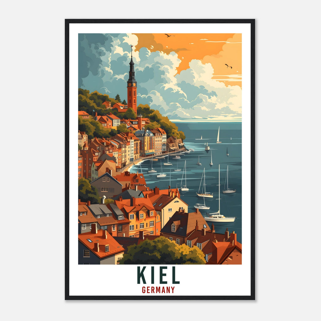 Kiel Travel Print Germany Home Decoration Kiel German City Wall Art Gift Wall Hanging Art Lover Germany Artwork Kiel Gift Travel Poster